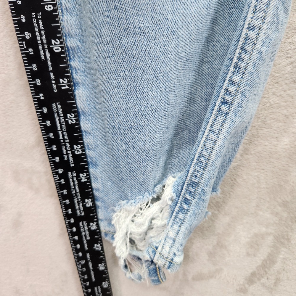 7 For All Mankind Jeans Women Size 29 High Waist Cropped Straight Leg Distressed - Picture 7 of 9